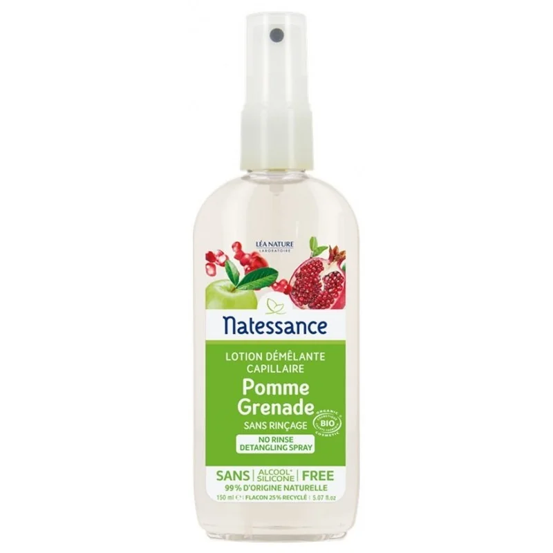 Natessance Lotion Démêlante Capillaire Pomme Grenade Bio 150 ml