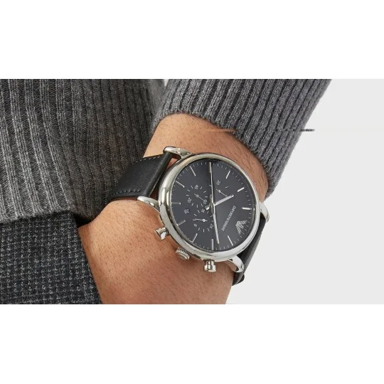 EMPORIO ARMANI Montre Emporio Armani Luigi Noir