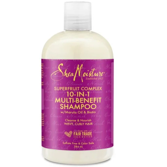 Shea Moisture Shampoing Multi-Action Tous Types de Cheveux au Complexe Superfruit 10 in 1 (379 ml)