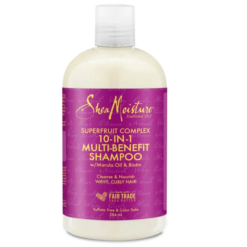 Shea Moisture Shampoing Multi-Action Tous Types de Cheveux au Complexe Superfruit 10 in 1 (379 ml)