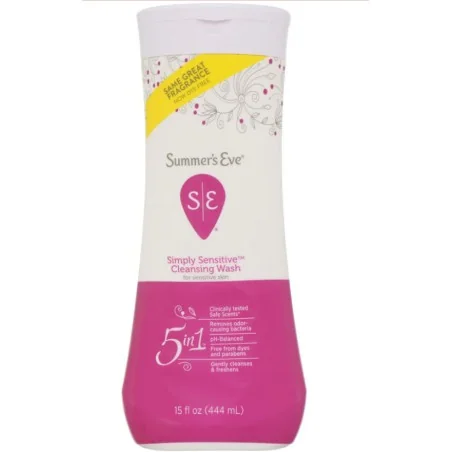 Summer's Eve Lotion nettoyante 5 en 1 Simply Sensitive 444 ml