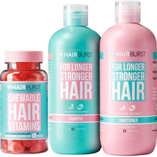 HAIRBURST VITAMINES À MÂCHER + SHAMPOING ET APRÈS SHAMPOING