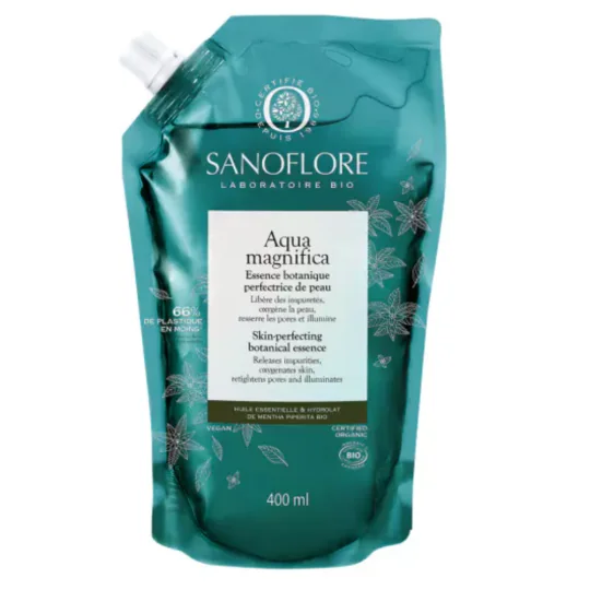 SANOFLORE MAGNIFICA - Eco-Recharge Eau de Soin Botanique Anti-Imperfections Bio 400ml