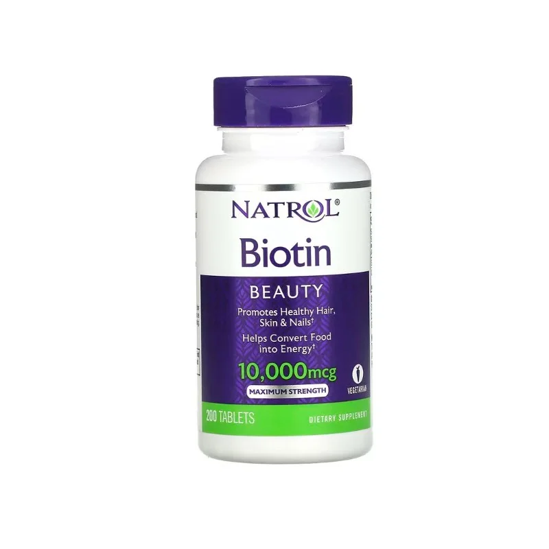 Natrol Biotine, Force maximale 10 000 µg, 200 comprimés