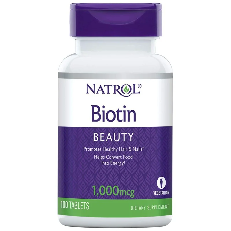 NATROL Biotin 1,000 mcg 100 comprimés