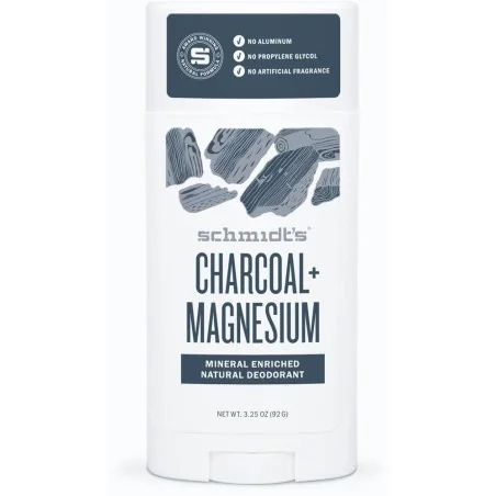 Schmidt's Charcoal + Magnesium déodorant solide 24h