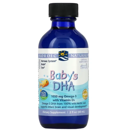 Nordic Naturals DHA pour bébés avec vitamine D3 - 1,050 mg