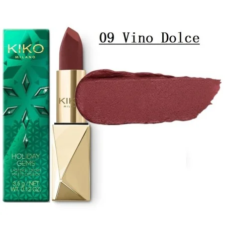 KIKO Milano Holiday Gems Lasting Luxury Matte Lipstick 09 Vino Dolce