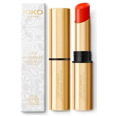 KIKO Milano Lost In Amalfi glide&bright lip stylo radiant lipstick 03 Poppy Field