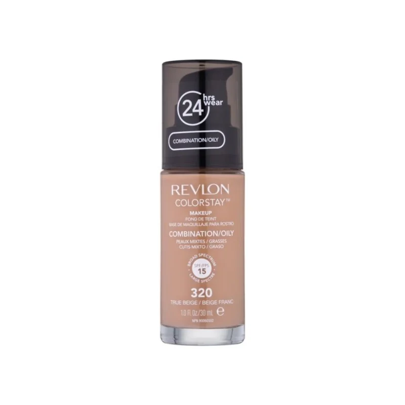 Revlon ColorStay FOND DE TEINT COLORSTAY 24H - PEAUX Mixtes à Grasses - 320 TRUE BEIGE