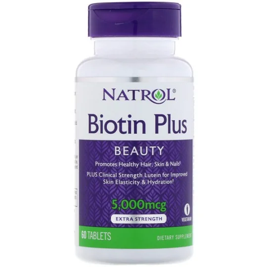 Natro, Biotine Plus Extra Fort 5000 mcg, 60 comprimés