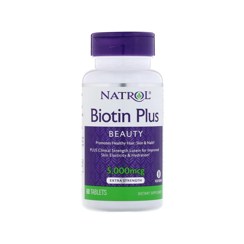 Natro, Biotine Plus Extra Fort 5000 mcg, 60 comprimés