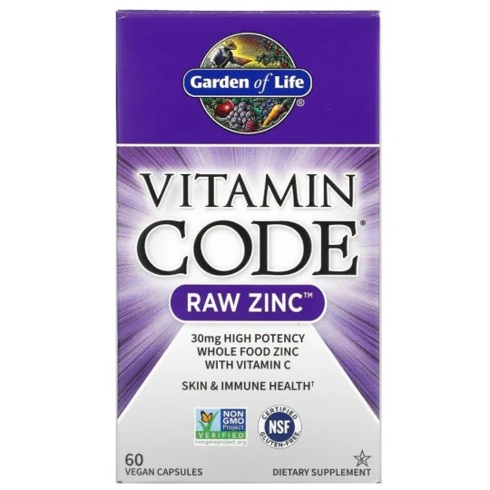 Garden of Life, Vitamin Code RAW Zinc 60 Vegan Capsules