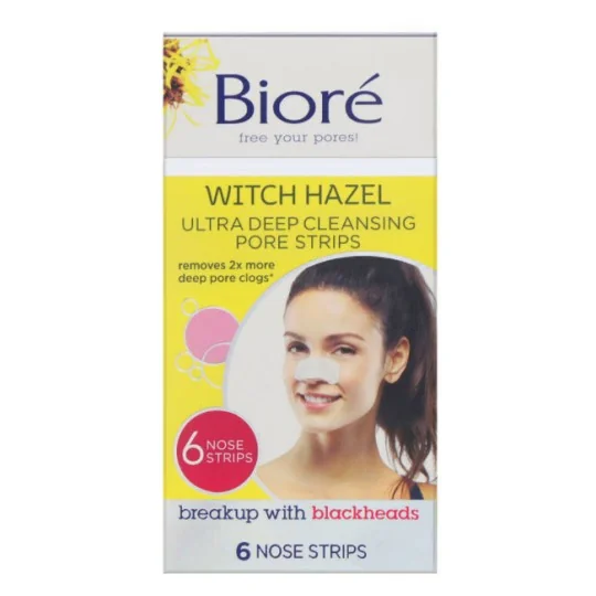 Biore Patchs ultra purifiants à l'hamamélis 6 patchs pour le nez