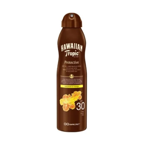 HAWAIIAN TROPIC Brume d’huile sèche SPF 30 - Noix de coco & mangue - Protective - 180 mll