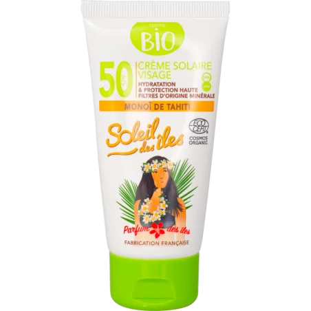 Soleil des iles CRÈME SOLAIRE VISAGE BIO SPF 50