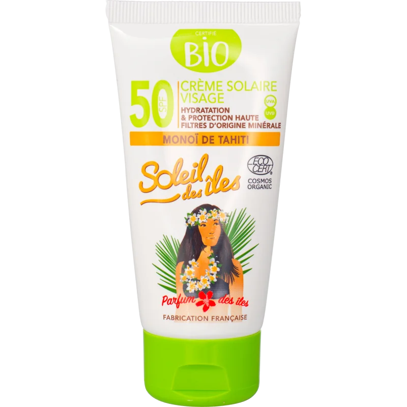 Soleil des iles CRÈME SOLAIRE VISAGE BIO SPF 50